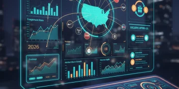 Digital dashboard showing brand campaign success and exclusive U.S. offers for 2026.