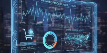 Dynamic pricing dashboard for U.S. e-commerce showing real-time price adjustments and market analytics.