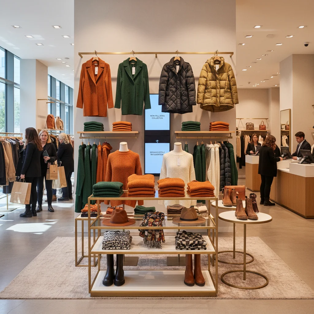 Successful retail store display of 2026 fall collection items