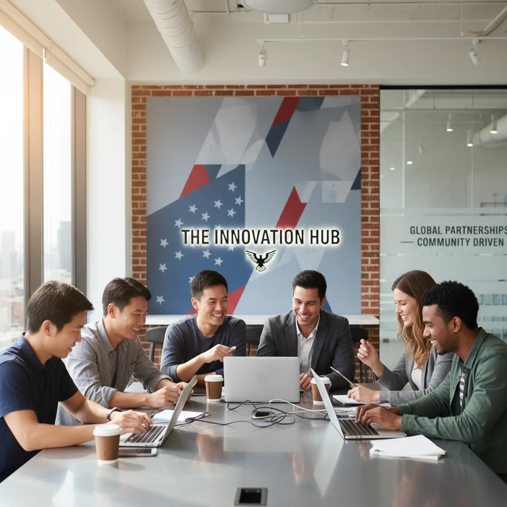 Professionals networking and collaborating to find brand campaigns and exclusive offers.