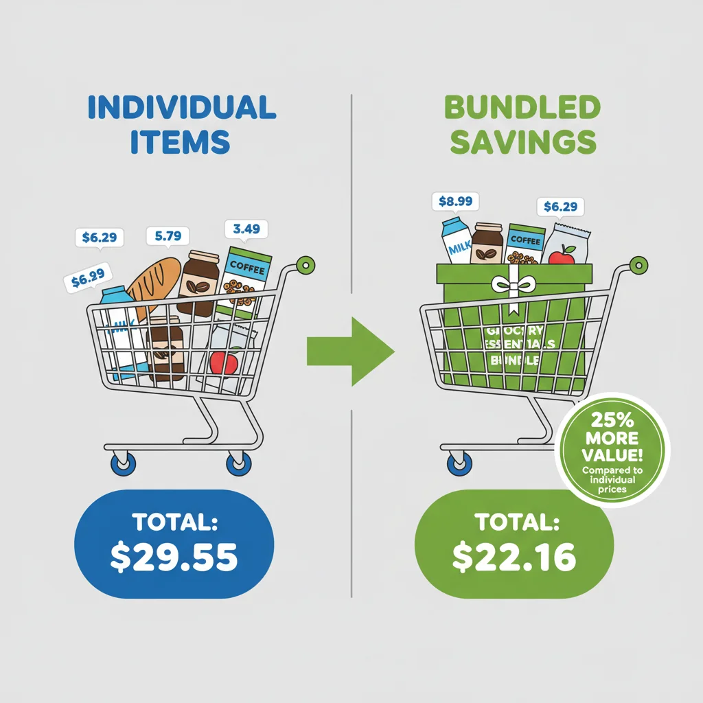 Comparison of individual product purchases versus discounted online bundle deals