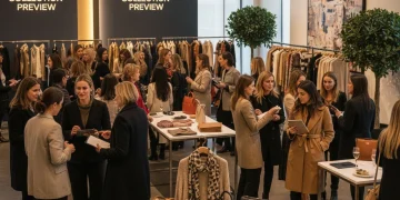 Retailers networking at exclusive 2026 fall collection event