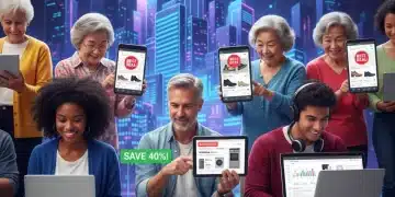 Shoppers comparing prices on smartphones and laptops for smart buying in the U.S.