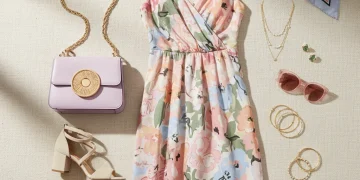 Stylish new spring collection 2026 items arranged for early access shopping promotion.