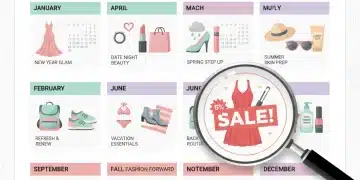 2026 Seasonal Shopping Calendar: Save Big on Fashion & Beauty 2026 seasonal shopping calendar with fashion and beauty items