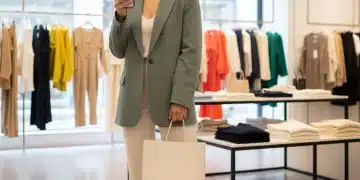Mastering Fashion Returns: Your 2026 Guide to Smart Shopping Woman checking return policy on phone in a fashion store