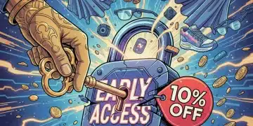 Golden key unlocking early access to sales with 10 percent off new collections for 2026