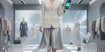 Woman gaining early access to exclusive fashion showroom