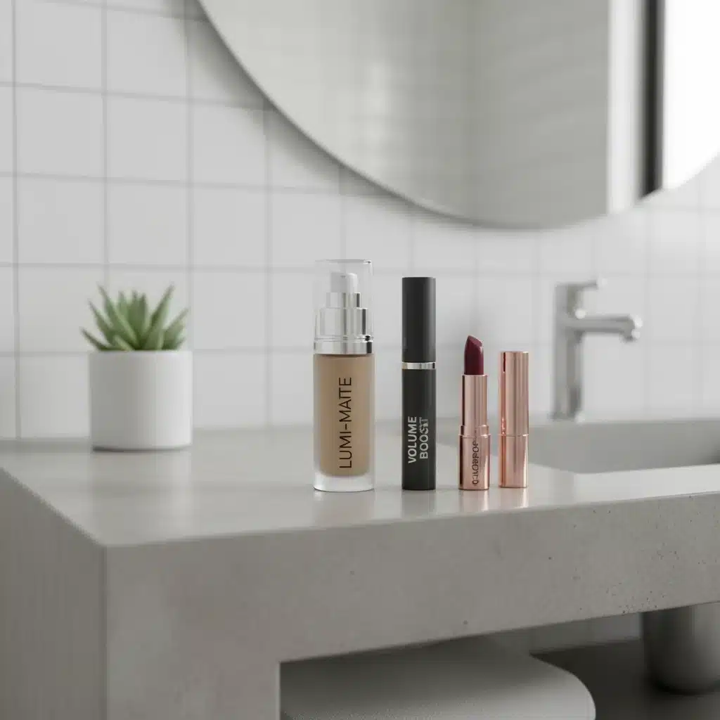 Curated selection of high-performance, budget-friendly makeup products on a bathroom counter